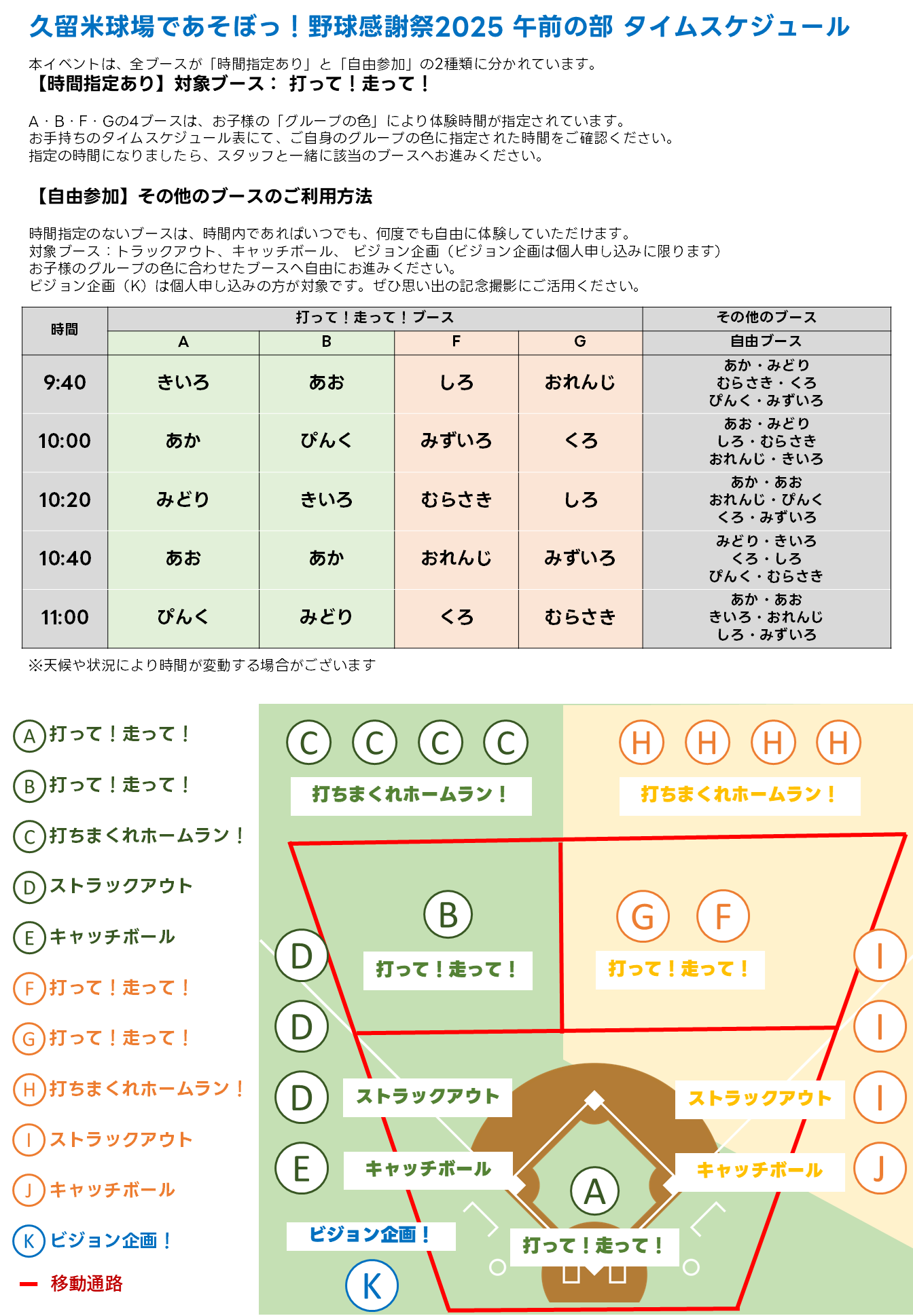 開催スケジュール